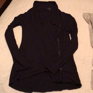 Market&Spruce zipup blue stretchy cardigan M